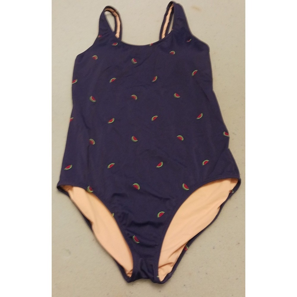 NEW Amazon Essentials Women's Navy‎ Blue Watermelon One Piece Swimsuit, Small